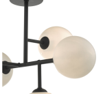 Euan 5lt Semi Flush Black & Opal Glass - Image 4