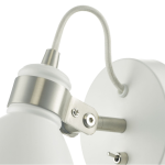 Frederick Single Wall Spotlight White Satin Chrome - Image 4