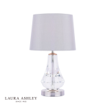 Laura Ashley Humby Touch Table Lamp Crystal & Polished Nickel With Shade
