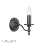 Laura Ashley Ludchurch Single Wall Light Industrial Black