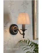 Laura Ashley Ludchurch Single Wall Light Industrial Black - Image 5