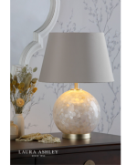 Laura Ashley Mathern Table Lamp Cream Shell & Champagne With Shade - Image 5