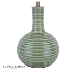 Laura Ashley Padley Table Lamp Green Ceramic & Antique Brass With Shade - Image 4