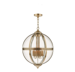 Vanessa 5lt Lantern Antique Brass Glass