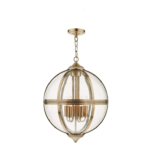 Vanessa 5lt Lantern Antique Brass Glass