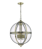 Vanessa 5lt Lantern Antique Brass Glass - Image 3