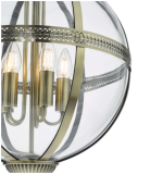Vanessa 5lt Lantern Antique Brass Glass - Image 4
