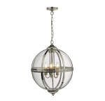 Vanessa 5lt Pendant Polished Nickel Glass
