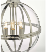 Vanessa 5lt Pendant Polished Nickel Glass - Image 3