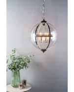 Vanessa 5lt Pendant Polished Nickel Glass - Image 5