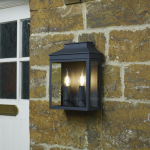 Vapour 2lt Coach Lantern Wall Light Matt Black IP44 - Image 5