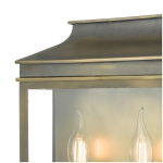 Vapour 2lt Coach Lantern Wall Light Weathered Brass IP44 - Image 4