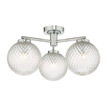 Wayne 3lt Semi Flush Polished Chrome Glass IP44