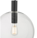Zula 1lt Single Pendant Black Clear Glass - Image 5