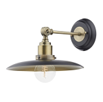 Hannover 1lt Wall Bracket Black Antique Brass