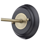 Hannover 1lt Wall Bracket Black Antique Brass - Image 3