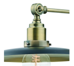 Hannover 1lt Wall Bracket Black Antique Brass - Image 4