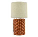 Jayden Table Lamp Orange Glaze With Shade - Image 3