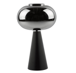 Jensen Table Lamp Smoked Glass Satin Black - Image 3