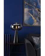 Jensen Table Lamp Smoked Glass Satin Black - Image 4