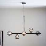 Matt Black 5lt Linear Pendant With Smokey Mirror Glass - Image 7