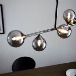 Matt Black 5lt Linear Pendant With Smokey Mirror Glass - Image 5