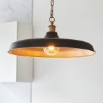 Matt Black & Satin Gold Mid Century Pendant - Image 7
