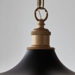Matt Black & Satin Gold Mid Century Pendant - Image 3