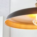 Matt Black & Satin Gold Mid Century Pendant - Image 4