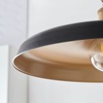 Matt Black & Satin Gold Mid Century Pendant - Image 5