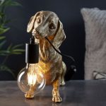 Vintage Gold Dachshund Table Light - Image 4