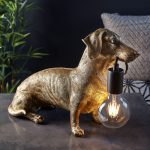 Vintage Gold Dachshund Table Light - Image 5