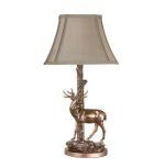 Gulliver Deer Table Lamp in Aged Brass With Shade - Image 3