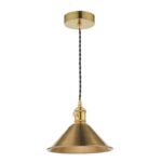Hadano Pendant Natural Brass With Aged Brass Shade