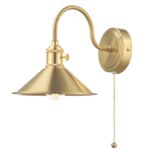 Hadano Wall Light Brass With Brass Shade