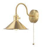Hadano Wall Light Brass With Brass Shade