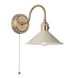 Hadano Wall Light Natural Brass With Cashmere Shade