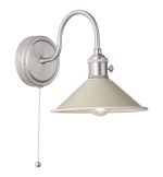 Hadano Wall Light Antique Chrome With Cashmere Shade