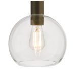Nikolas Pendant Natural Solid Brass Round Clear Glass - Image 3
