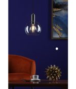 Nikolas Pendant Antique Chrome Round Clear Glass - Image 4