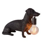Matt Black Dachshund Table Light