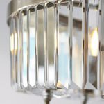 Round 3lt Antique Brass & Clear Cut Glass - Image 7