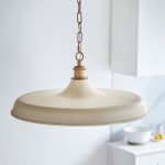 Matt Warm White & Satin Gold Mid Century Pendant - Image 5