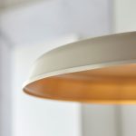 Matt Warm White & Satin Gold Mid Century Pendant - Image 7