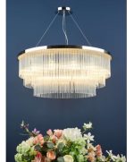 Alpheios 12lt Chandelier Polished Chrome Glass - Image 5