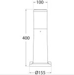 Amelia 400mm Bollard Black - Image 5