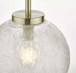 Avari 1lt Pendant Satin Brass & Clear Frosted Glass - Image 5