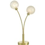 Avari 2lt Table Lamp Satin Brass Glass