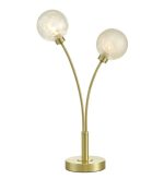 Avari 2lt Table Lamp Satin Brass Glass