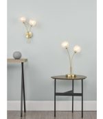 Avari 2lt Table Lamp Satin Brass Glass - Image 5